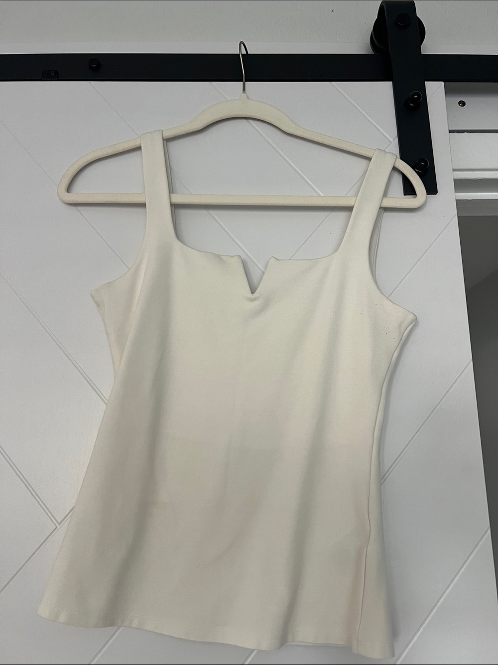 H&M Cream V-Notch Tank Top